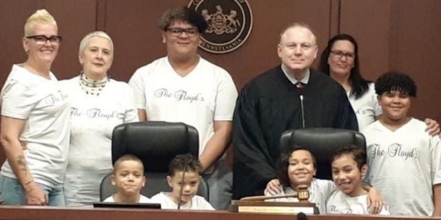 Bobbie Floyd adopted four biological siblings on Wednesday.