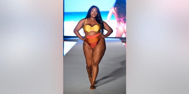 Brielle Anyea walks the runway during the 2019 Sports Illustrated Swimsuit Runway Show During Miami Swim Week at W South Beach on July 14, 2019 in Miami Beach, Florida. (Photo by Frazer Harrison/Getty Images for Sports Illustrated)