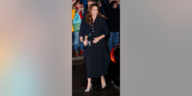 Kate Middleton attends a charity performance of 'Dear Evan Hansen' in aid of The Royal Foundation at the Noel Coward Theatre on February 25, 2020 in London, England.