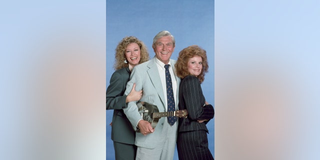 Pictured: (l-r) Nancy Stafford as Atty. Michelle Thomas, Andy Griffith as Ben Matlock, Julie Sommars as A.D.A. Julie March.