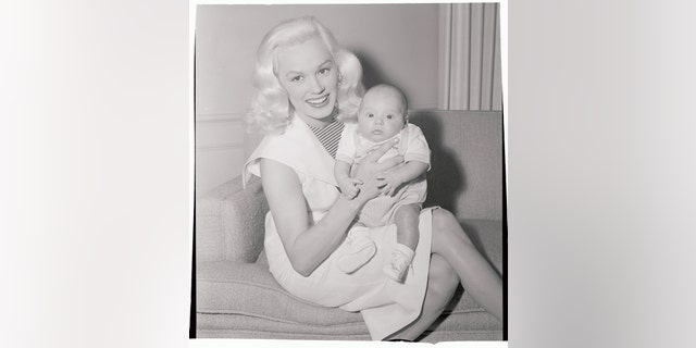 Actress Mamie Van Doren gave birth to a son in 1956.