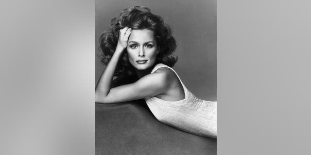 Actress and supermodel Lauren Hutton strikes a pose, 1974.