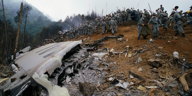 The Japan Airlines Flight 123 crash site outside of Tokyo.