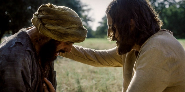 A still from "The Chosen" starring Jonathan Roumie.