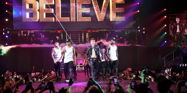 Justin Bieber performs during his