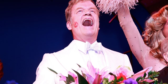 Kelsey Grammer performs in the opening of "La Cage Aux Folles" on Broadway in 2010 in New York City. (Photo by Charles Eshelman/Getty Images)