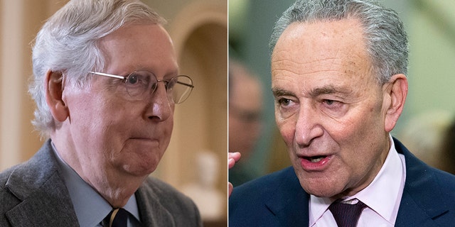 Senate Majority Leader Mitch McConnell, R-Ky., and Minority Leader Chuck Schumer, D-N.Y., have been engaged in a war of words this week in advance of the announcement of President Trump's Supreme Court nominee. (AP)