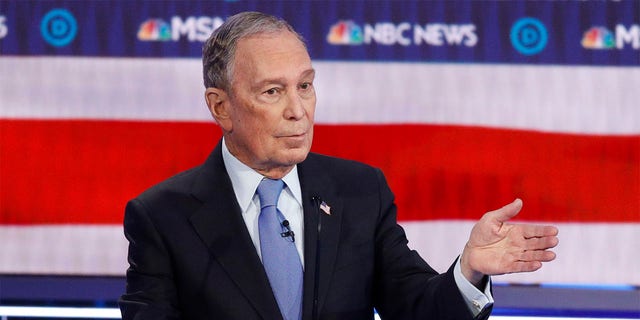 Democratic presidential candidate, former New York City Mayor Michael Bloomberg speaks during a Democratic presidential primary debate Wednesday, Feb. 19, 2020, in Las Vegas. [Associated Press)