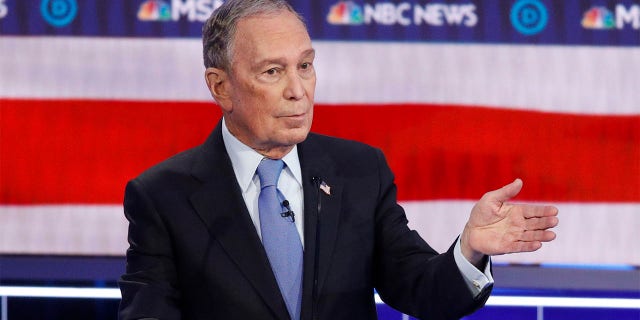 Democratic presidential candidate, former New York City Mayor Michael Bloomberg speaks during a Democratic presidential primary debate Wednesday, Feb. 19, 2020, in Las Vegas. [Associated Press)