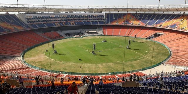 Sardar Patel Stadium, newly renovated to hold over 100,000 people, will host President Trump and Prime Minister Modi on Monday.