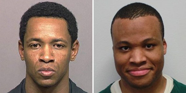 Left: John Allen Muhammad, also known as John Allen Williams, in the 1995 booking mug released by the Pierce County, Washington Sheriff's Department. Right: Photo of Lee Boyd Malvo provided by the Virginia Department of Corrections.
