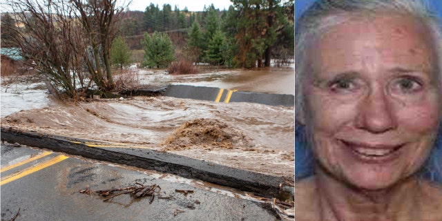 The body of Janet Tobkin Conley (right) was found Sunday by searchers and neighbors after she was swept away by raging waters as major flooding was reported in northeastern Oregon.