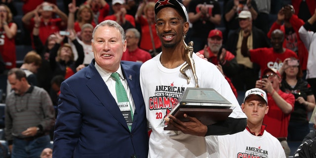Russ Smith won the AAC's first tournament MVP trophy. (Photo by Joe Murphy/Getty Images)