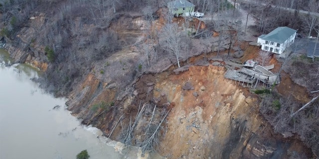 A local boat captain has said the bluff has slowly been eroding away due to recent heavy rains.