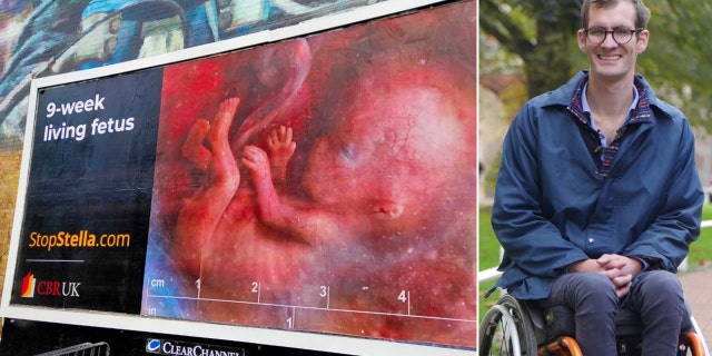 Christian Hacking, 29, could face jail time for an anti-abortion protest of a prominent left-wing MP.