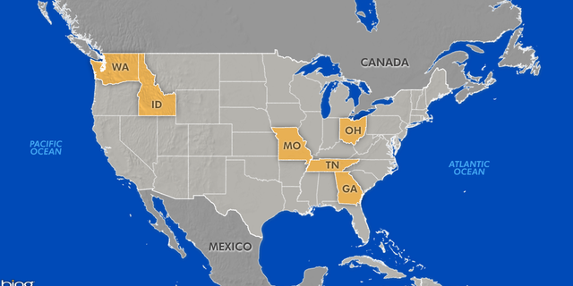 Nationwide similar bills are being considered represented by the highlighted states.