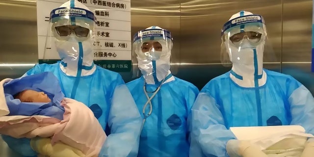 The medics, wearing full hazmat suits, were later themselves isolated at a precaution.