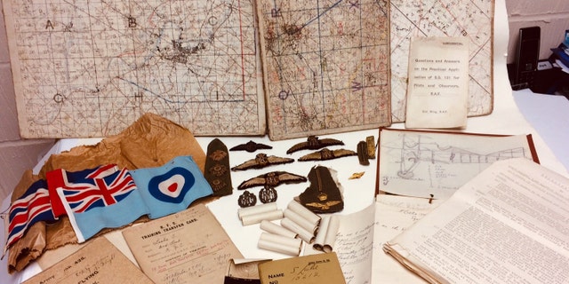 The collection of World War I artifacts belonged to Lt. Stuart Leslie, a pilot in the Royal Flying Corps, which became the RAF. (Credit: Hansons Auctioneers)
