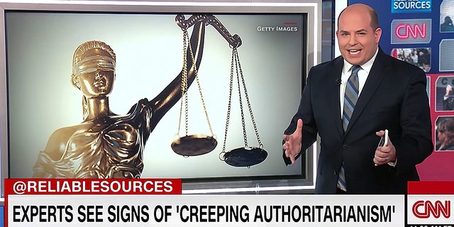 CNN’s Brian Stelter opened “Reliable Sources” on Sunday with a monologue on “authoritarianism.”