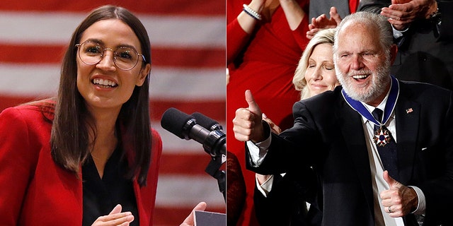 Alexandria Ocasio-Cortez said Rush Limbaugh “is a violent racist” and “cheapens” the Presidential Medal of Freedom.
