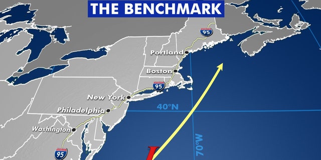 The key location for nor'easters to bring heavy snow to big cities in the Northeast.