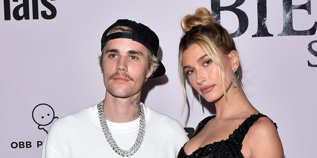 Justin Bieber and Hailey Bieber attend the Premiere of YouTube Original's "Justin Bieber: Seasons" at Regency Bruin Theatre on Jan. 27, 2020 