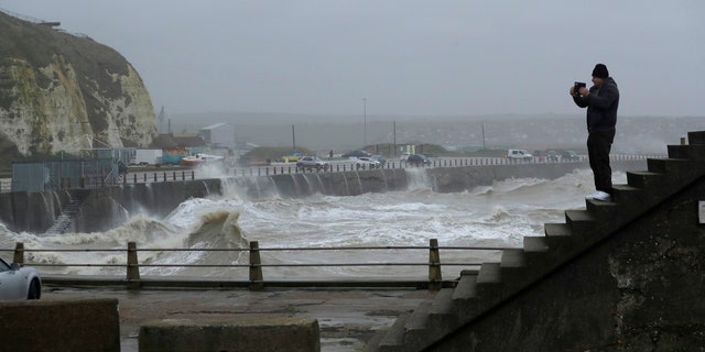 Trains, flights and ferries have been cancelled and weather warnings issued across the United Kingdom and in northern Europe as the storm with winds expected to reach hurricane levels batters the region.