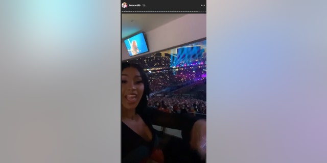 Cardi B posted a video of herself singing and dancing along to Jennifer Lopez's performance at Super Bowl LIV.