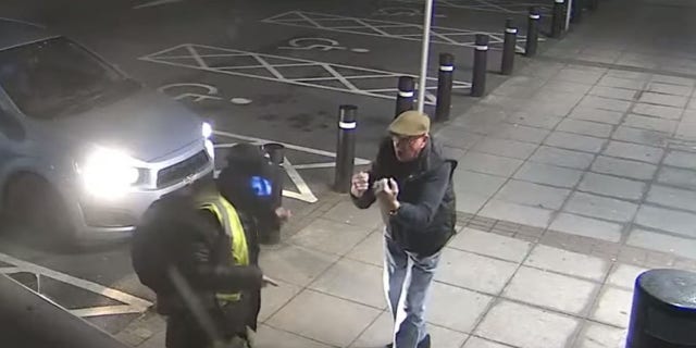 Trevor appeared to yell at the suspect, who kept backing off as the 77-year-old landed blow after blow.
