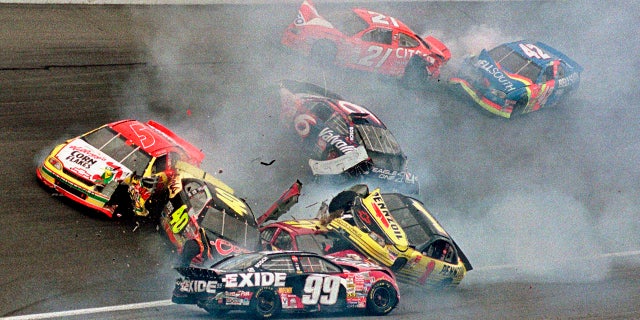 Big multicar crashes, like this one in 1999, are a common occurrence in the Daytona 500.