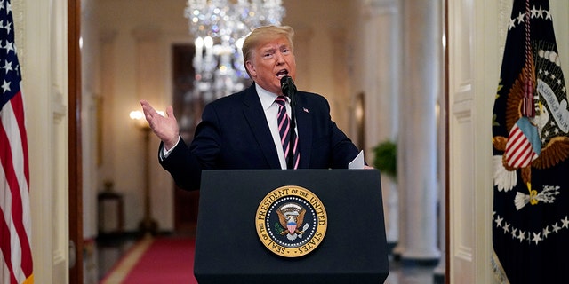 Donald Trump President Donald Trump speaks in the East Room of the White House, Thursday, Feb. 6, 2020, in Washington. (AP Photo/Evan Vucci)