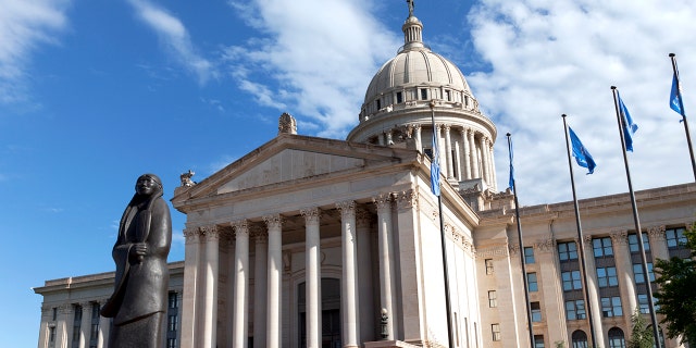 Another view of the Oklahoma Statehouse in Oklahoma City. The Sooner State is the 26th state Bob Barnes has reached so far by bicycle. He'll be describing his experiences the rest of the way to Fox News Digital. 