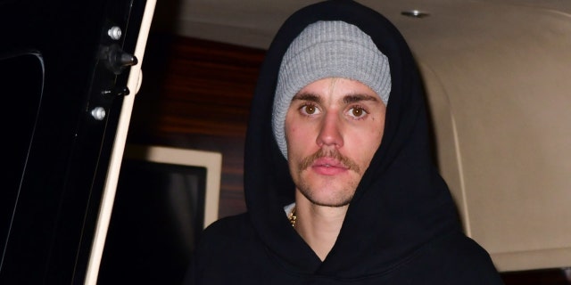 Justin Bieber leaves 1OAK on Feb. 8, 2020, in New York City.