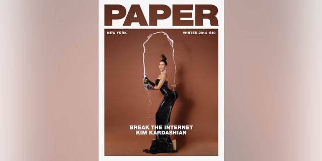 Kim Kardashian on the cover of Paper magazine.