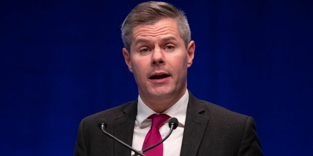 It was announced that Scotland’s Finance Secretary Derek Mackay has resigned with immediate effect, Thursday, Feb. 6, 2020, after allegations emerged that he befriended a teenager on social media and sent hundreds of messages to the 16-year-old boy. (Jane Barlow/PA FILE via AP)