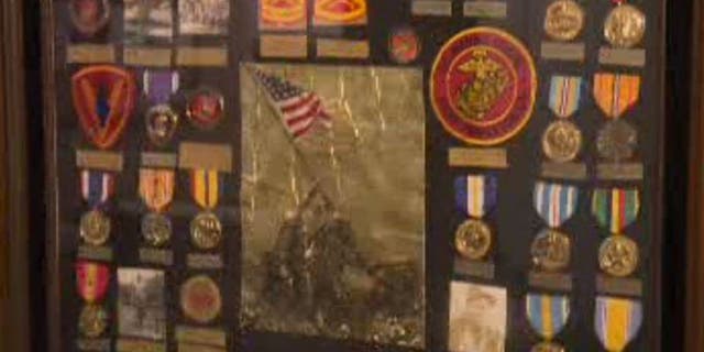 Some of Maj. Bill White's military medals, pictured. In the Second World War, White served in the Marine Corps and survived the Battle of Iwo Jima (KTXL)