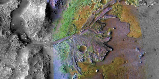 Jezero Crater, landing site for the upcoming Mars 2020 rover mission. (NASA/JPL/JHUAPL/MSSS/Brown University)