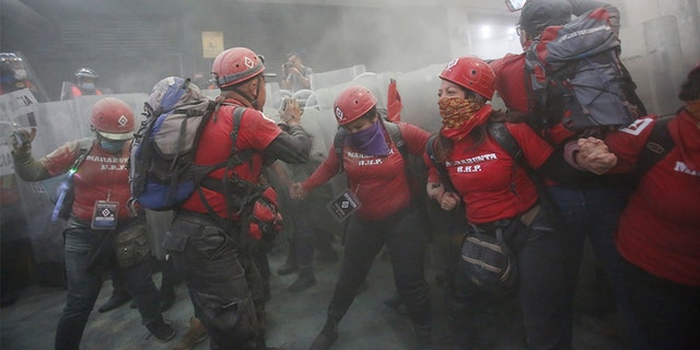 The protests in Mexico City come after last week's vicious murder of Ingrid Escamilla by her boyfriend and controversy unleashed by the leaking of images of her body to the press, in a country where an average of 10 women are killed every day. (AP)