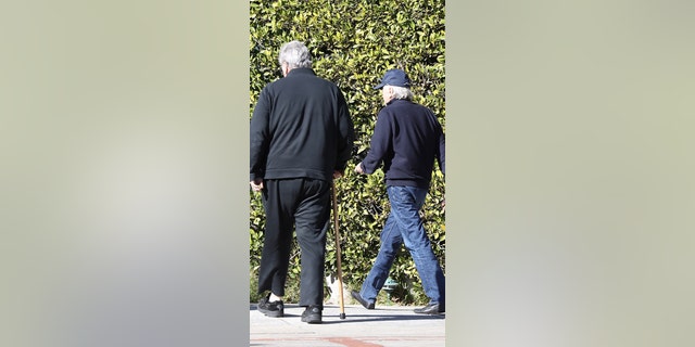 Micheal Douglas arrives at Kirk Douglas's wife Anne Buydens Beverly Hills home after his dad Kirk passed away at the age of 103. 