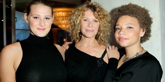 Actress Kate Capshaw (center), and daughters Mikaela George Spielberg (right) and Destry Allyn Spielberg (left) attend EIF Women's Cancer Research Fund's 16th Annual 'An Unforgettable Evening' presented by Saks Fifth Avenue at the Beverly Wilshire Four Seasons Hotel.