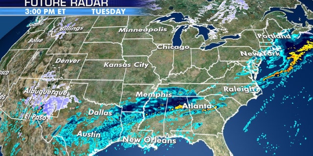 Heavy rainfall is in the forecast through Tuesday across parts of the South.
