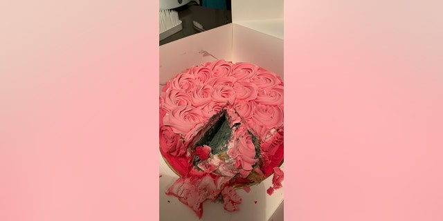 Commenters described the "horrendous" sight as a "huge health risk” and speculated as to how the cake could have possibly gotten so nasty in the first place.