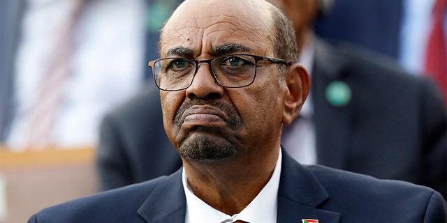 Former Sudan President Omar al-Bashir attends a ceremony for Turkey's President Recep Tayyip Erdogan, at the Presidential Palace in Ankara, Turkey, in 2018.