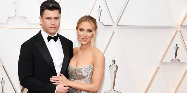 Scarlett Johansson and Colin Jost also tied the knot in October. (Photo by Kevin Mazur/Getty Images)