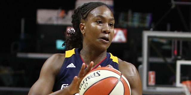 Tamika Catchings #24 of the Indiana Fever handles the ball against the Los Angeles Sparks in a WNBA game at Staples Center on August 18, 2015 in Los Angeles, California. (Photo by Leon Bennett/Getty Images)