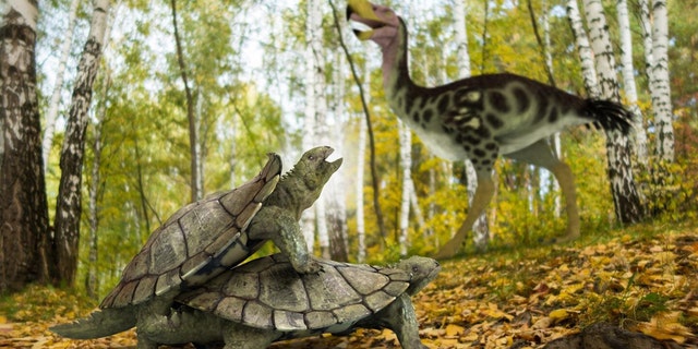 A reconstruction of Laurasichersis relicta which lived in the northern hemisphere 66 million years ago. (José Antonio Peñas, SINC)