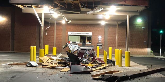 The robbers used a truck, a trailer, and unspecified heavy equipment in an unsuccessful bid to steal an ATM machine, police said.