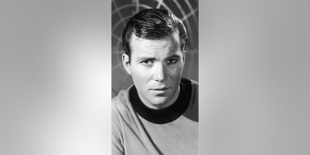 William Shatner as Captain Kirk in 'Star Trek'.