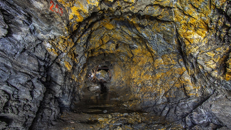gold in a mine