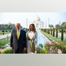 President Trump and first lady Melania Trump at the Taj Mahal in Agra, India.